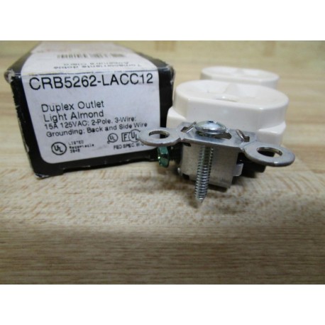 Pass & Seymour CRB5262LACC12 CRB5262-LACC12 Duplex Outlet