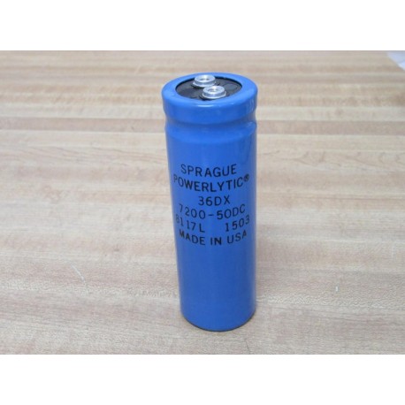 Sprague 36DX 7200-50DC Capacitor 36DX720050DC - New No Box