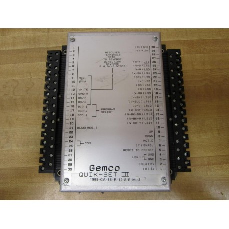 Gemco 1989-CA-16-R-12-S-E-M-O Resolver IO Module - New No Box