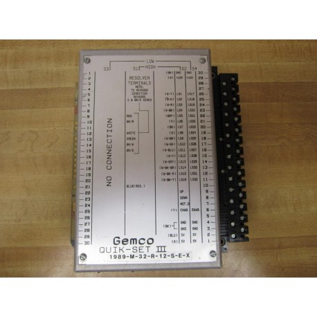 Gemco 1989-M-32-R-12-S-E-X Quik Set III IO Module - New No Box