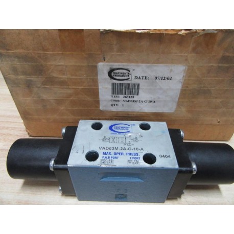 Continental Hydraulics VAD03M-2A-G-10-A Valve VAD03M2AG10A