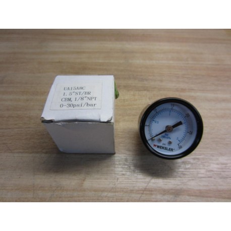 Weksler UA15A8C Pressure Guage 0-30 PSI