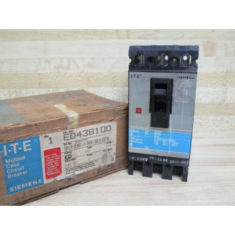 Siemens ED43B100 Circuit Breaker ED43B100L