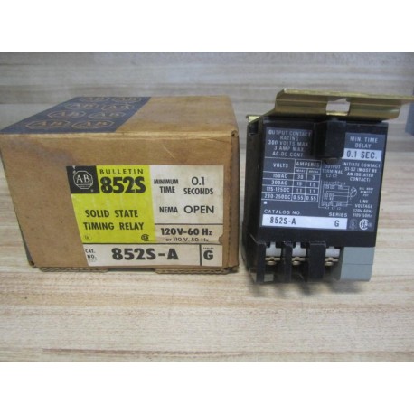 Allen Bradley 852S-A Timing Relay 852S Series GNo Bolts