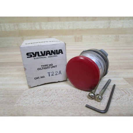 Sylvania T22A Oiltight Pushbutton Red