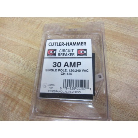 Cutler Hammer CH-130 Eaton Circuit Breaker 30 Amp CH130