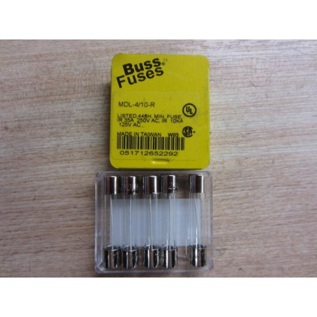 Bussmann MDL-410-R Buss Fuse MDL410R (Pack of 5)