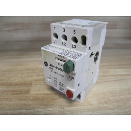 Allen Bradley 140-MN-1000 Starter 6.3-10A 140MN1000 Series D - Used