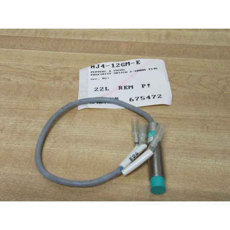 Pepperl + Fuchs NJ4-12GM-E Proximity Switch NJ412GME - New No Box