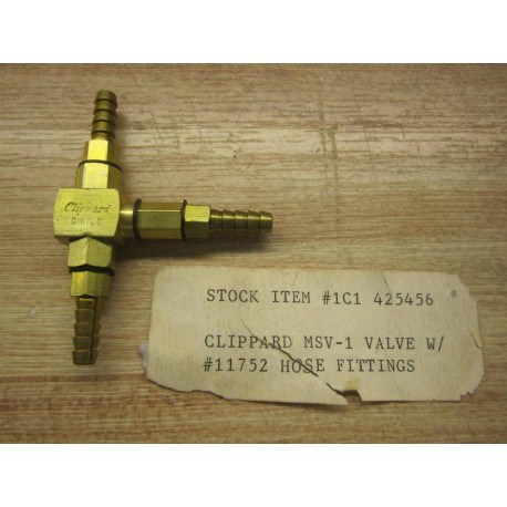 Clippard MSV-1 Shuttle Valve WHose Fittings - New No Box