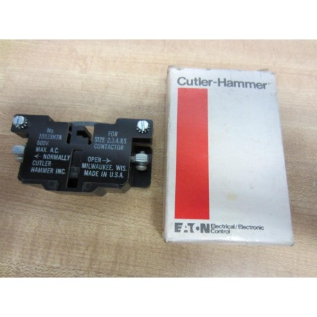 Cutler Hammer 10933H7A Eaton Auxiliary Contact 10933H7