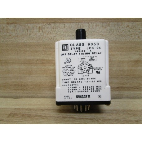 Square D 9050-JCK-24 Timer Relay 9050JCK24 - Used