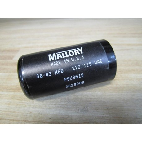 Mallory PSU3615 Capacitor - New No Box