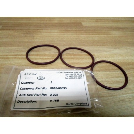 Ace Seal 2-228 O-Ring Shaft Seal 2228 (Pack of 3)