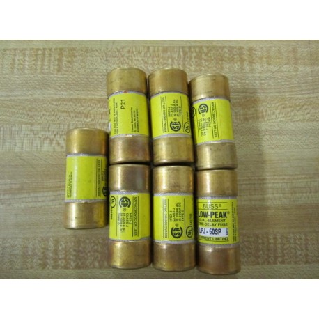 Buss LPJ-50SP Bussmann Fuses LPJ50SP Cooper (Pack of 7) - New No Box