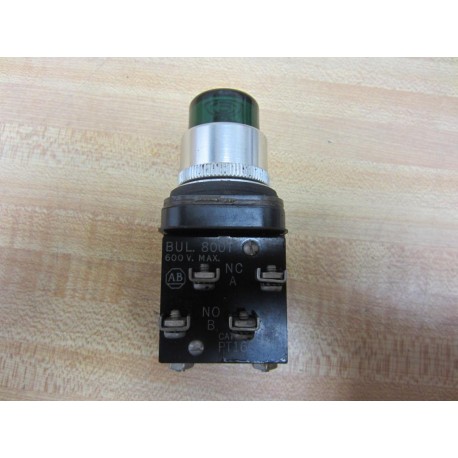 Allen Bradley 800T-PT16G Green Pilot Light Old Style - Used