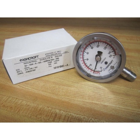 Ashcroft 63-1008-S-02L-30IMV&150-XR5 Refrigerant Ammonia Gauge