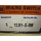 Honeywell 1LN1-5-RH Micro Switch Snap Switch