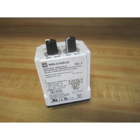 Square D 9050-JCK58V0 Timing Relay 9050JCK58V20 - New No Box