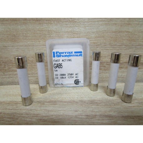 Gould Shawmut Ferraz Trionic GAB5 Fuse (Pack of 5)