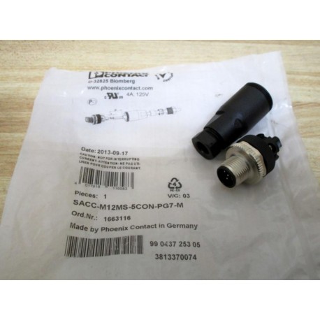 Phoenix Contact SACC-M12MS-5CON-PG7-M ActuatorSensor Connector