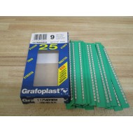 Grafoplast 117M09BW Strips "9" (Pack of 25)