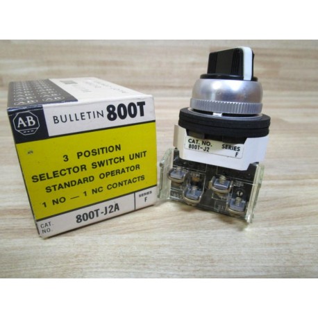 Allen Bradley 800T-J2A Selector Switch 800TJ2A Series F