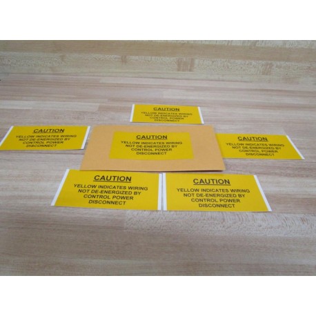 Caution Sticker Yellow (Pack of 5)