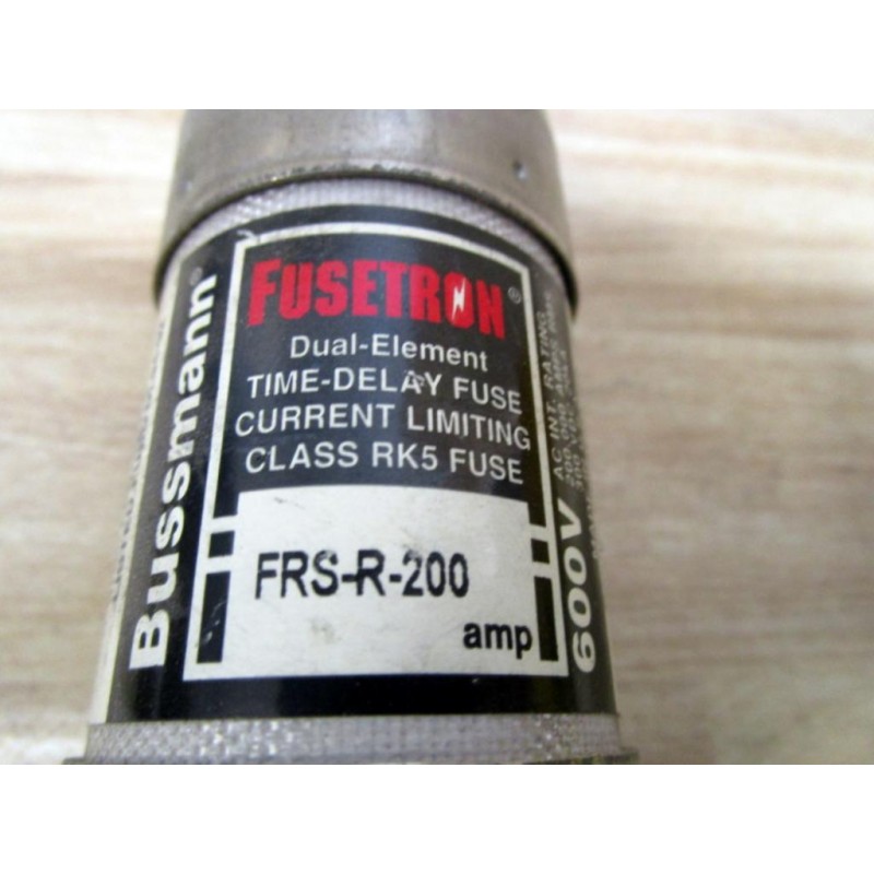 COOPER BUSSMANN FRS-R-200 NEW FUSETRON 200A CLASS RK5 TIME DELAY FUSE FRSR200 