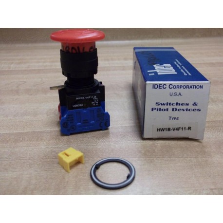 Idec HW1B-V4F11-R Pushbutton HW1BV4F11R