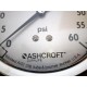 Ashcroft 35 1009 AW 02L Pressure Gauge 351009AW02L Range:0-60 PSI