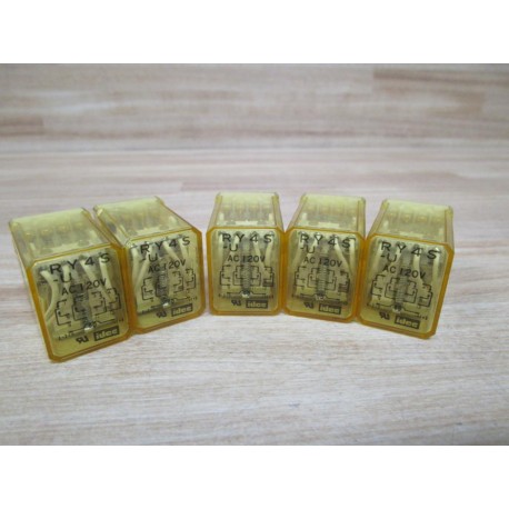 Idec RY4S-U-AC120V Relay RY4SUAC120V (Pack of 5) - New No Box
