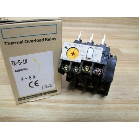 Fuji Electric TK-5-1N Overload Relay TK51N 4-6 Amps