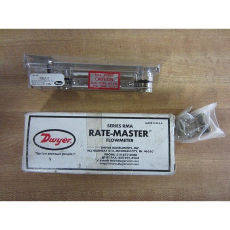 Dwyer RMA-5 RMA5 Flow Meter 0-10 SCFH Air