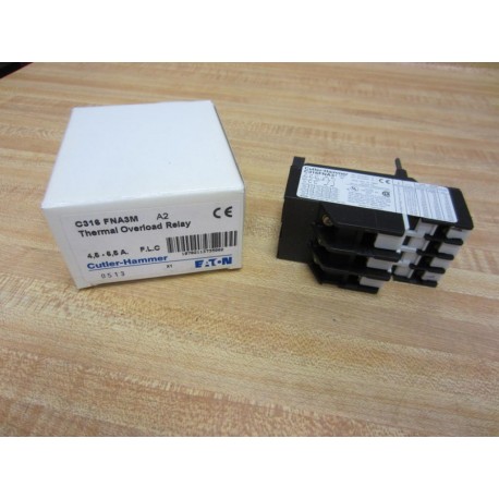 Cutler Hammer C316FNA3 Eaton Overload Relay C316FNA3M 4,5-6,5