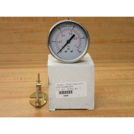 Dynamic Fluid CF1P-001B Gauge CF1P001B15PSI