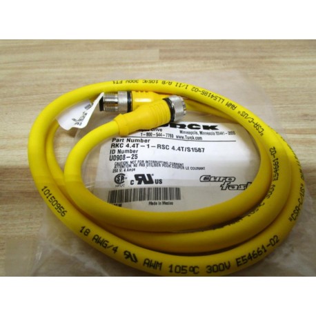 Turck RKC 4.4T-1-RSC 4.4TS1587 Cable RKC44T1RSC44TS1587