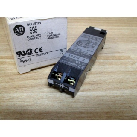 Allen Bradley 595-B Auxiliary Contact 595B Size 0-5