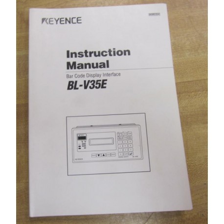 Keyence BL-V35E BLV35E Instruction Manual - Used