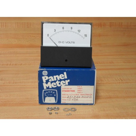 General Electric 251-320-NDND Volt Meter 251320NDND 0-15 VDC