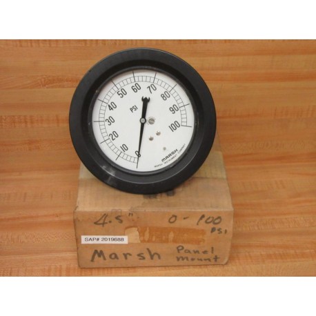 Marsh Instrument 2019688 Gauge 0-100 PSI