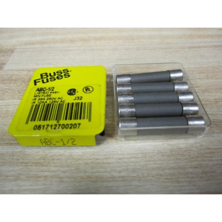 Bussmann ABC-12 Buss Fuse ABC12 12A 250V (Pack of 5)