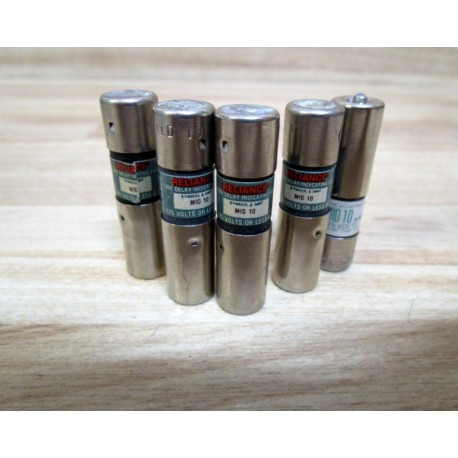 Reliance MID 10 Fuses MID10 (Pack of 5) - New No Box