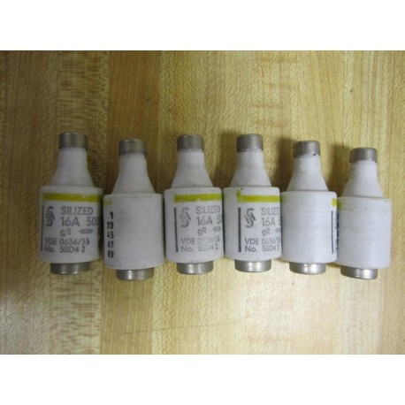 Siemens 5SD4 2 16 Amp Silized Fuse Bag Of 6 - New No Box