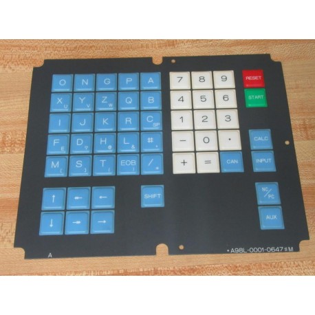 Fanuc A98L-0001-0647 Membrane Key Sheet A98L00010647 M - New No Box