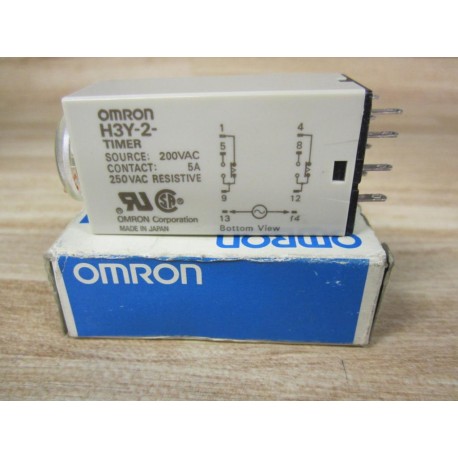 Omron H3Y-2 Timer Relay H3Y2 0-10 Seconds H3Y-2-200VAC-10S