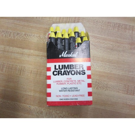 Markal 80341 Lumber Crayons Yellow 500 (Pack of 12)