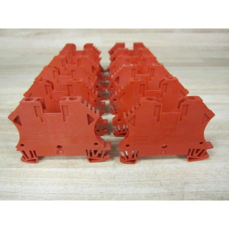 Weidmuller WDU4 Terminal Block Red (Pack of 12) - New No Box