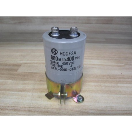 Hitachi HCGF2A Capacitor 680 MFD-WClamp 400VDC - Used