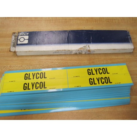 Brady 93277 Vinyl Pipe Marker Sheets Glycol (Pack of 24)